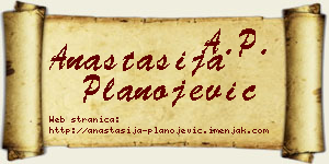 Anastasija Planojević vizit kartica